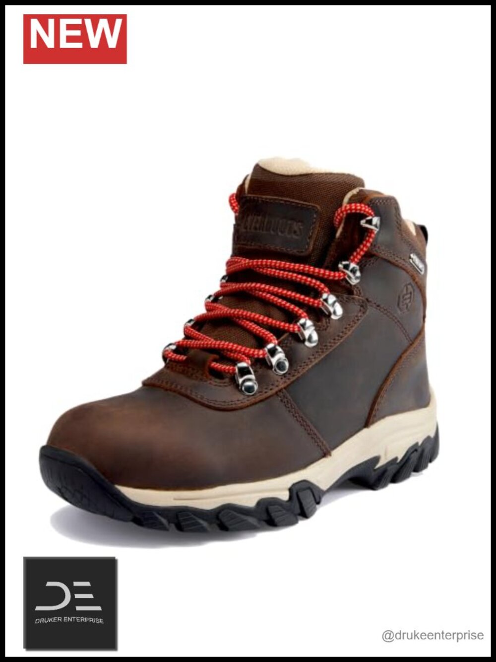 Waterproof Leather Work Boots Slip-Resistant Soft Toe Ankle Booties